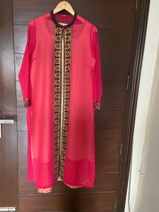 Pink & Beige Layered Kurta from (W)16
