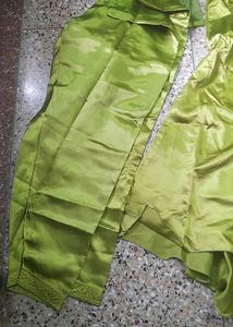 Elegant Green Satin Dress