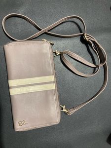Baggit Tan Leather Wallet sling
