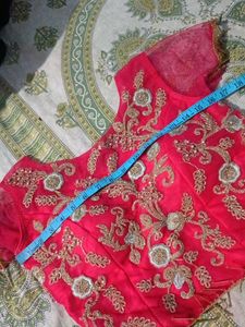 Red Embroidered Blouse