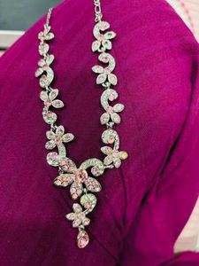 Elegant Necklace Jewellery Wid Earrings