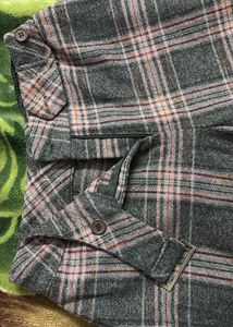 Plaid Flare Trousers