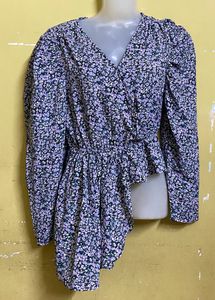 Highlow Lavender Print Top