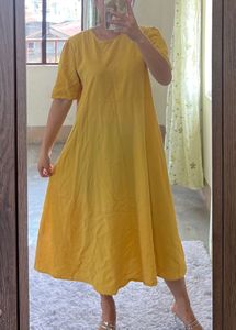 Yellow A Line Dress