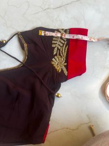 Elegant Embroidered Blouse and saree 💕😍