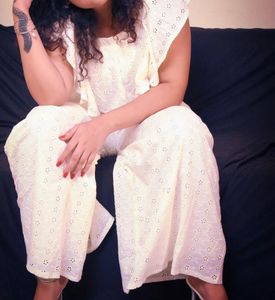 White Eyelet Two-Piece Set