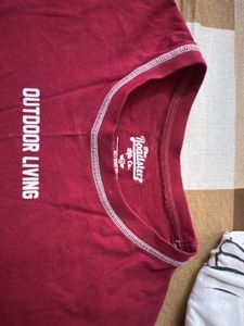 Burgundy Cropped T-Shirt