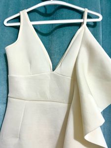 Elegant White Ruffle Dress