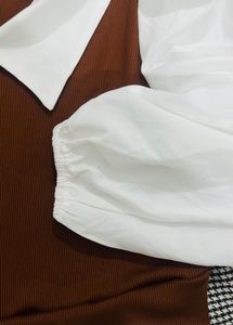 Stylish Brown &amp; White Top