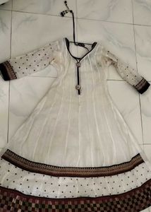 Off White Anarkali Kurti Size S