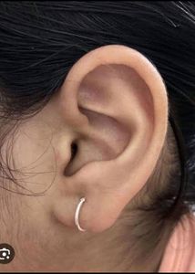 Diamond And Plan Bali Earrings Pure Silver (Pairs)