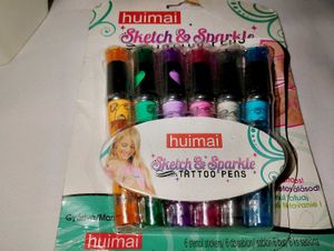 6 Color Glitter Tattoo Pen 🌟💯