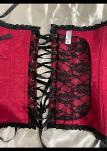 Gothic Dark Feminine Red &amp; Black Corset