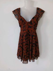 butterfly Print Mini Dress