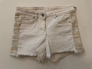 Denim Shorts Set Of 2- Black And White