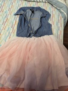 Denim And Net Dress