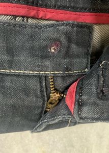 evisu baggy black-gold vintage y2k jeans unisex