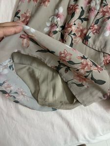 SASSAFRAS Beige Floral Playsuit
