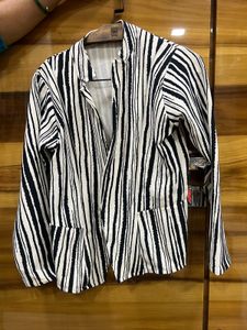 Striped Black and White Blazer