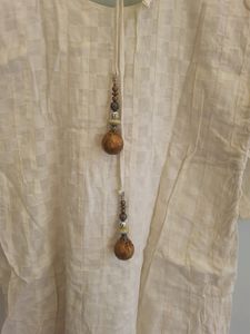 Embroidered Cream Anarkali Suit