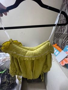 A Cute Attractive Stylish Mustard Coloured Top