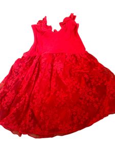 Red Lace Girls Dress