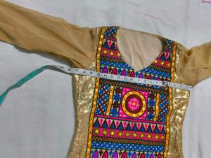 Embroidered Golden Kurti