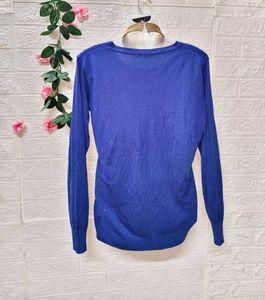 Size M/L 🎁Buy 2 Get 1 Free Blue Pullover Top