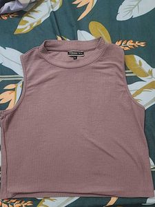 Mauve Roadster Sleeveless Crop Top