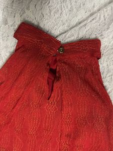 Red Cute Crop Top
