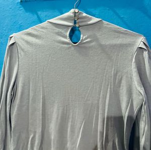 Gray Embellished Top
