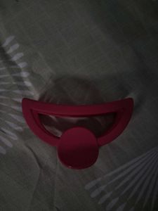 Crescent Shaped Dark Pink Claw Clip