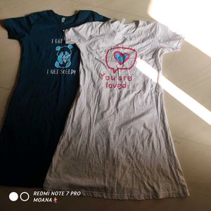 Cute Cartoon blend night Dress