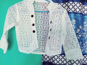 Cute White Knit Cardigan