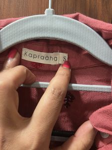 Brick Red Embroidered Co ord