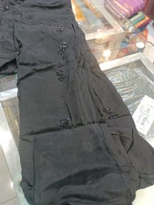 Black Beaded Plazzo Dress 46 Size