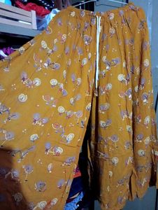 PALAZZO CUM SKIRT (MUSTARD COLOUR)