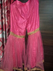 Bright Pink Sharara Suit