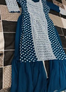 Elegant Blue Embroidered Kurta Set