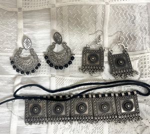Oxidised jewellery Set, Nacklace-2 Earrings