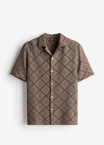 H&m Crochet Beige Shirt