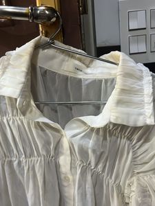 Ruffle Sleeve Button-Down Top