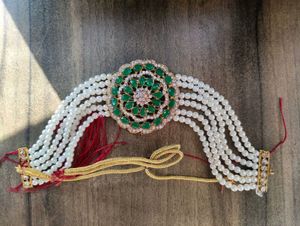 Elegant Green &amp; Pearl Jewelry Set