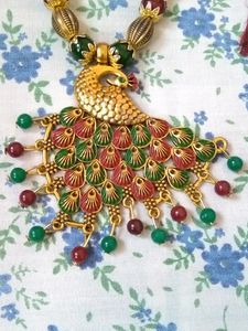 Peacock Design Necklace Set