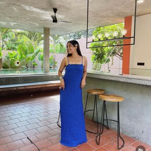 Blue Maxi Slip Dress