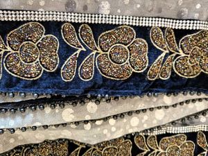 Velvet Embroidered Saree