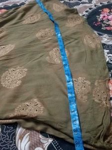 Olive Green Printed Suit