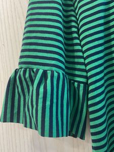 Striped Green &amp; Black Top