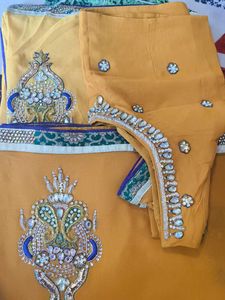 Elegant Embroidered Saree