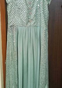 Hardly Used .. Imported Anarkali With Plazzo , Dup